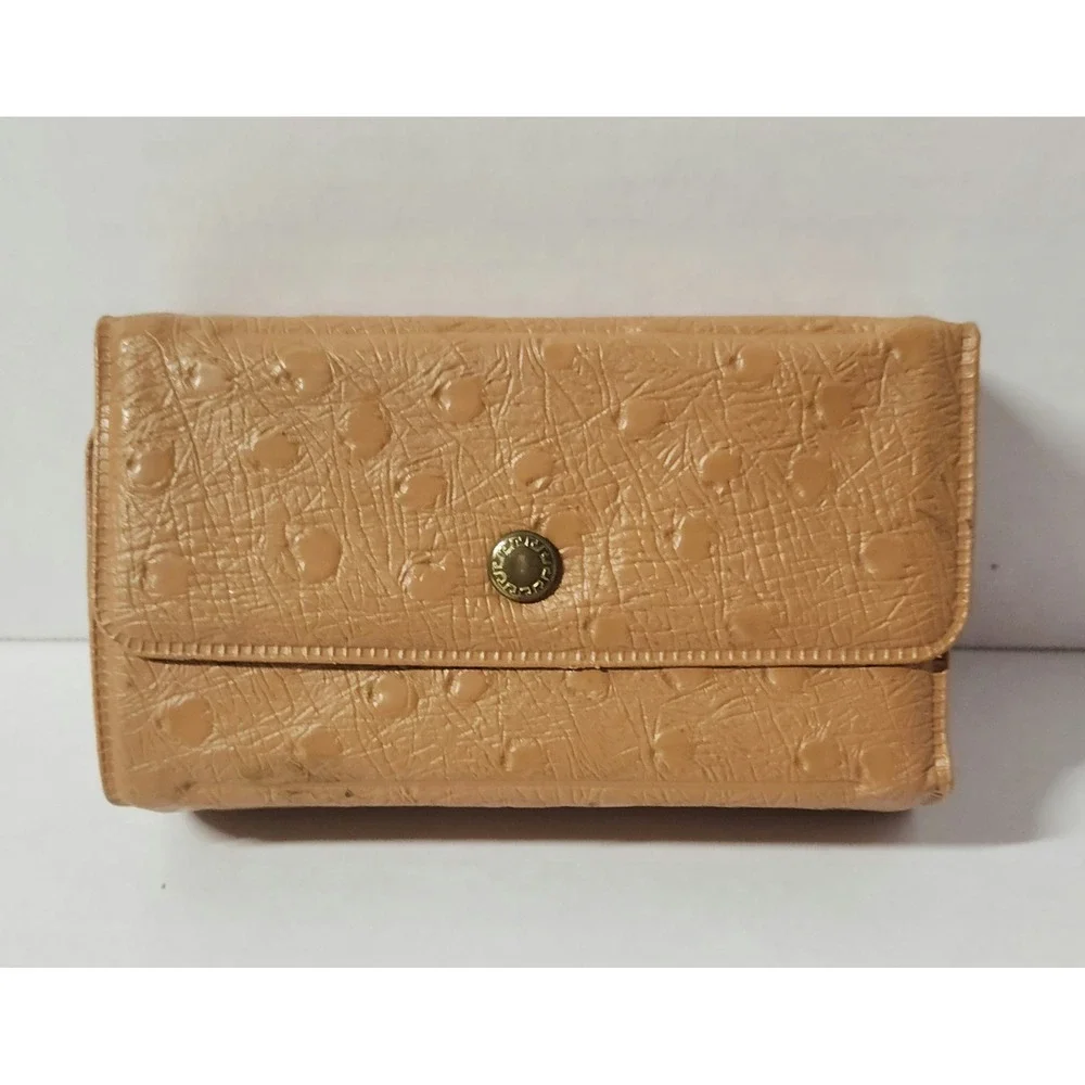 Men's Vintage Vanity Tan Travel Brush‎ Comb Nail File in Case Collectible
